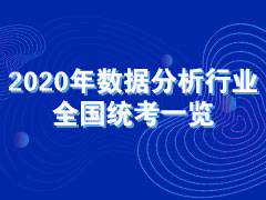 2020 年全国 CPDA/CDA 数据分析师考试信息一览表