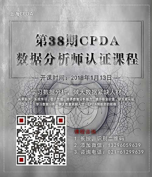 CPDA课程海报_上海数据分析网