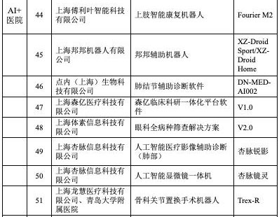 上海首批60个AI创新产品名录