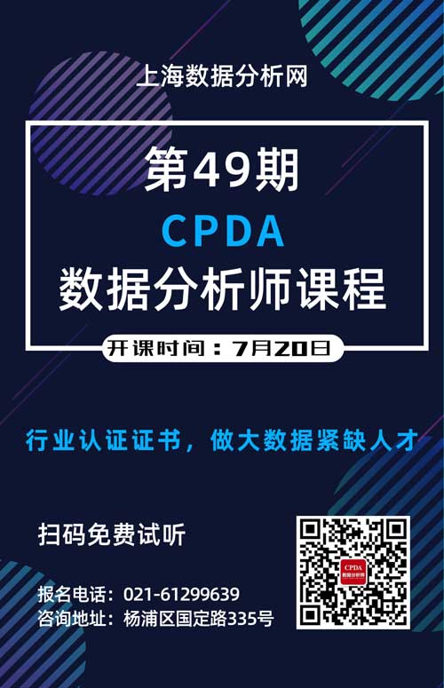 49期数据分析师CPDA海报